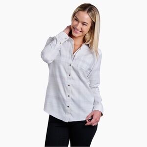 KUHL Women's Kamila Plaid Flannel Long Sleeve Shirt Size Large